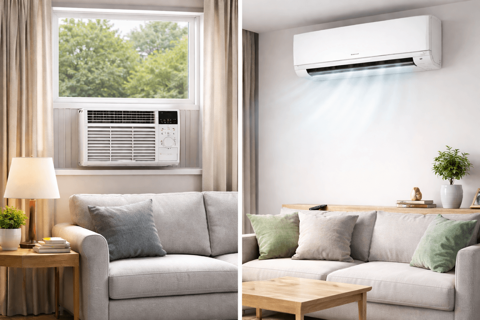 Window vs Split AC blog by Techno Power Aircons