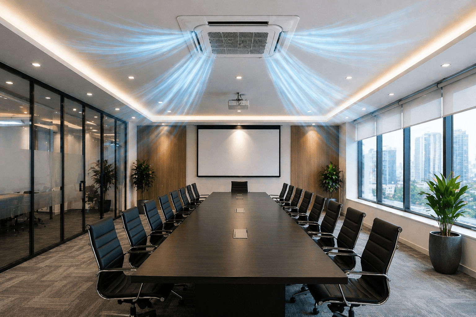 Hitachi cassette AC ideal cooling solution for large rooms